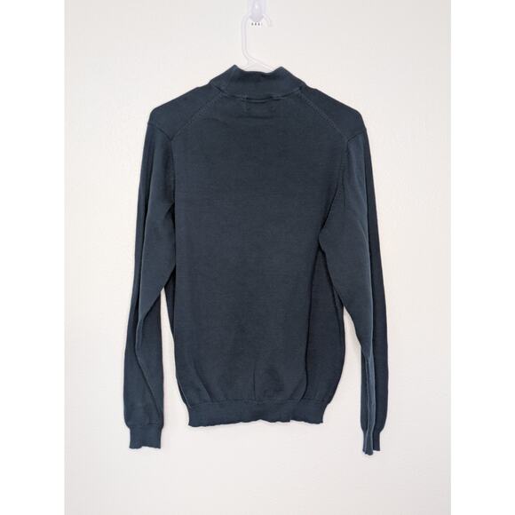 Eddie Bauer Vintage Mens Sweater Size Medium Long Sleeve Navy Cotton Crew-Neck - Picture 4 of 9